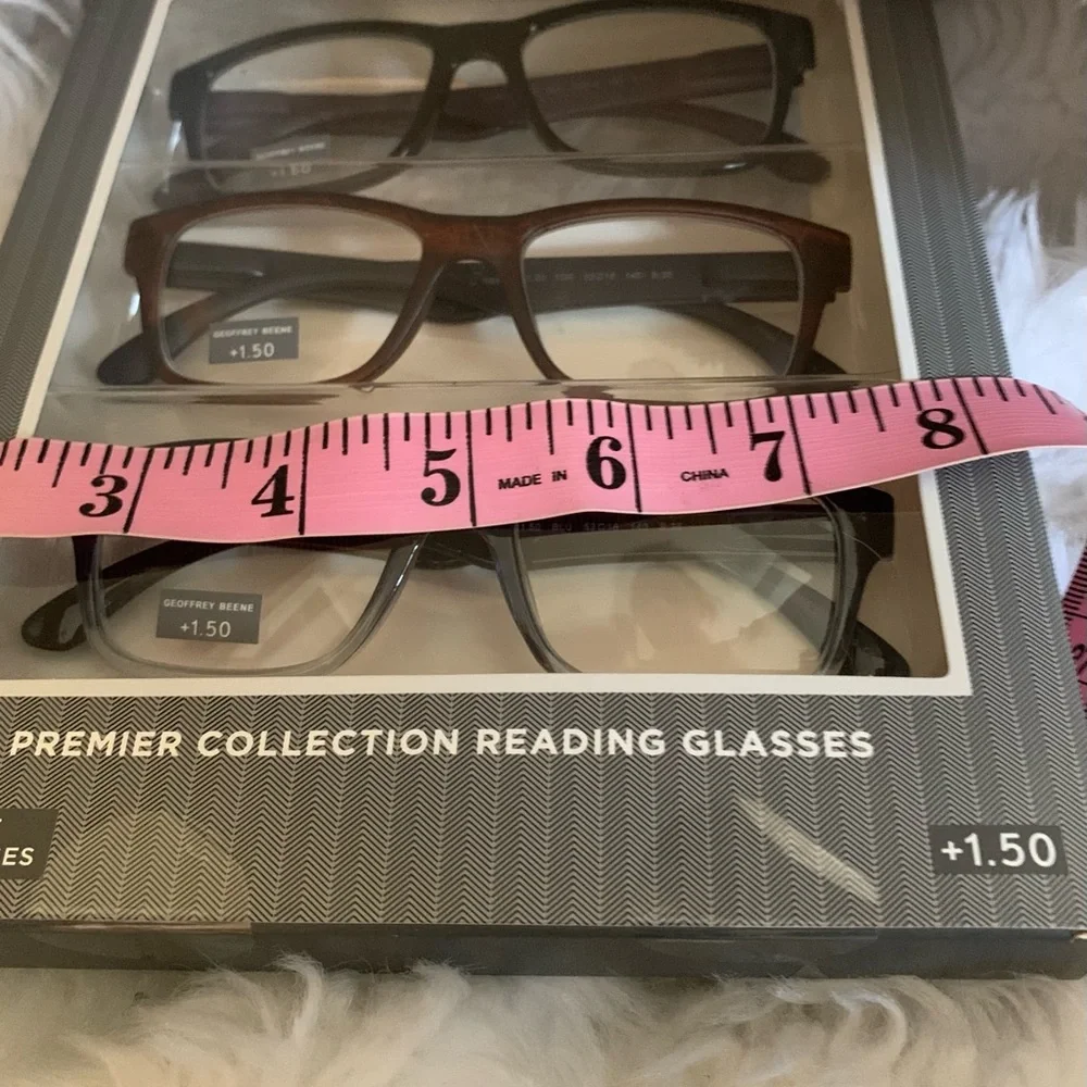 GEOFFREY BEENE unisex +1.50 readers (3) pair NIB NWT